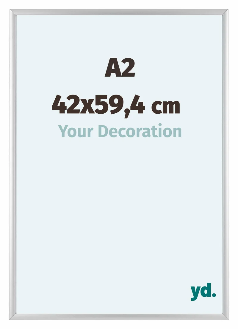Bilderrahmen A2 - 42x59,4 cm - DIN A2 Silber - Aluminium - Aurora