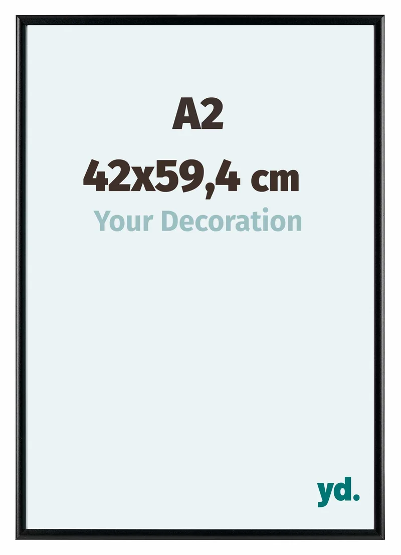 Bilderrahmen A2 - 42x59,4 cm - DIN A2 Schwarz - Aluminium - Aurora