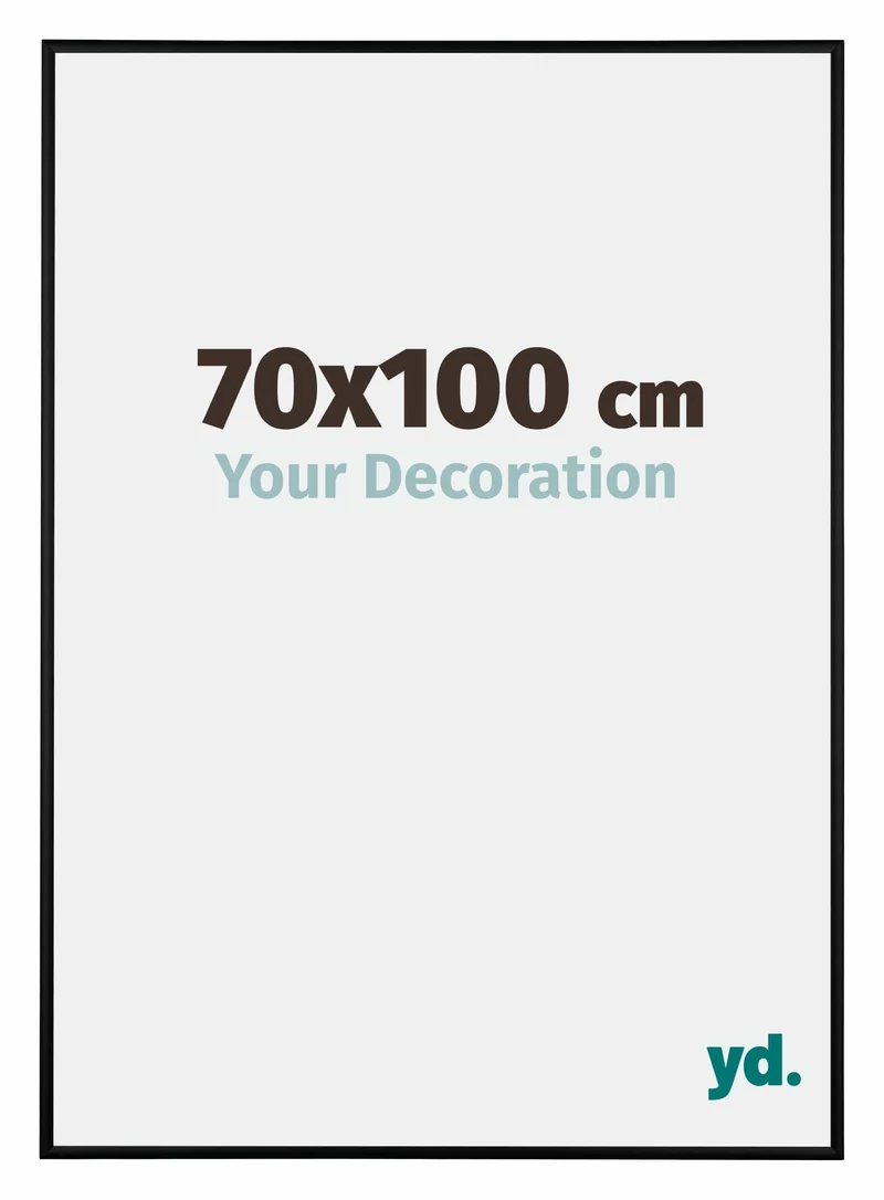 Bilderrahmen 70x100 cm - Schwarz Matt - Aluminium - Kent