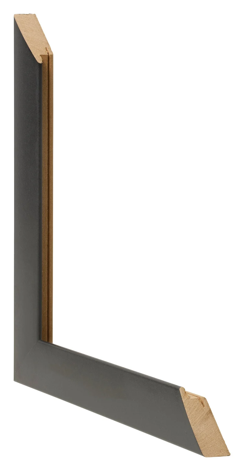 Bilderrahmen 55x55 cm - Schwarz Matt - MDF - Pisa