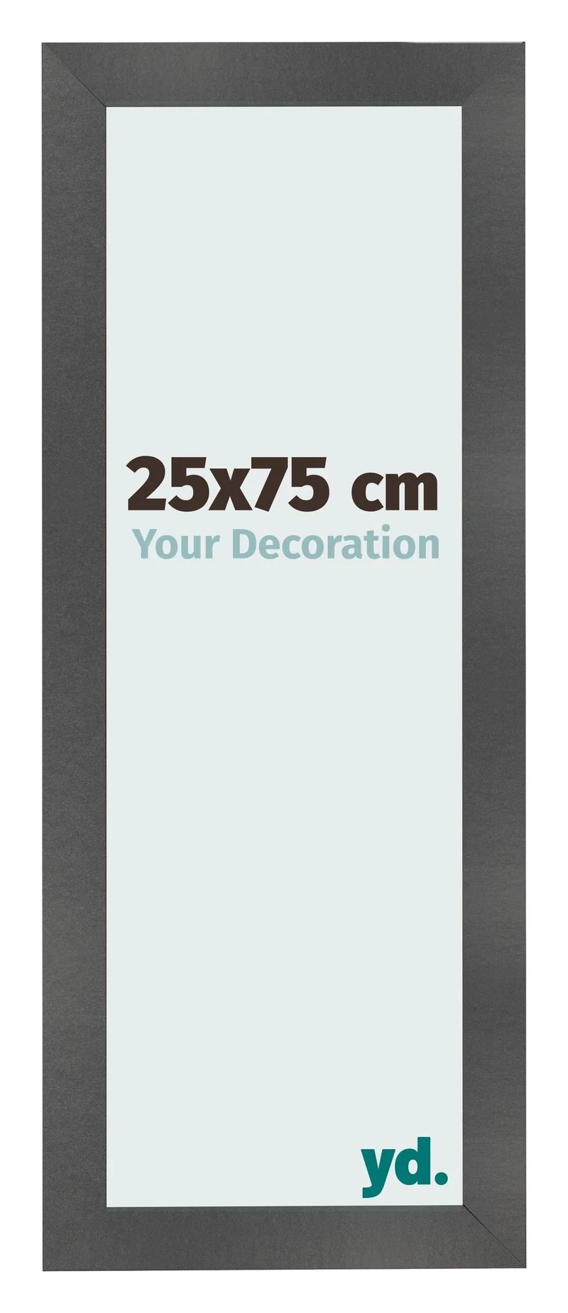 Bilderrahmen 25x75 cm - Schwarz Matt - MDF - Pisa