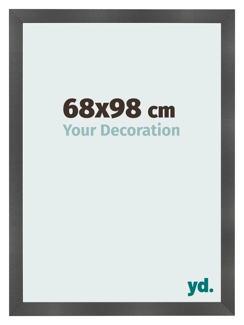 Bilderrahmen 68x98 cm - Schwarz Matt - MDF - Pisa