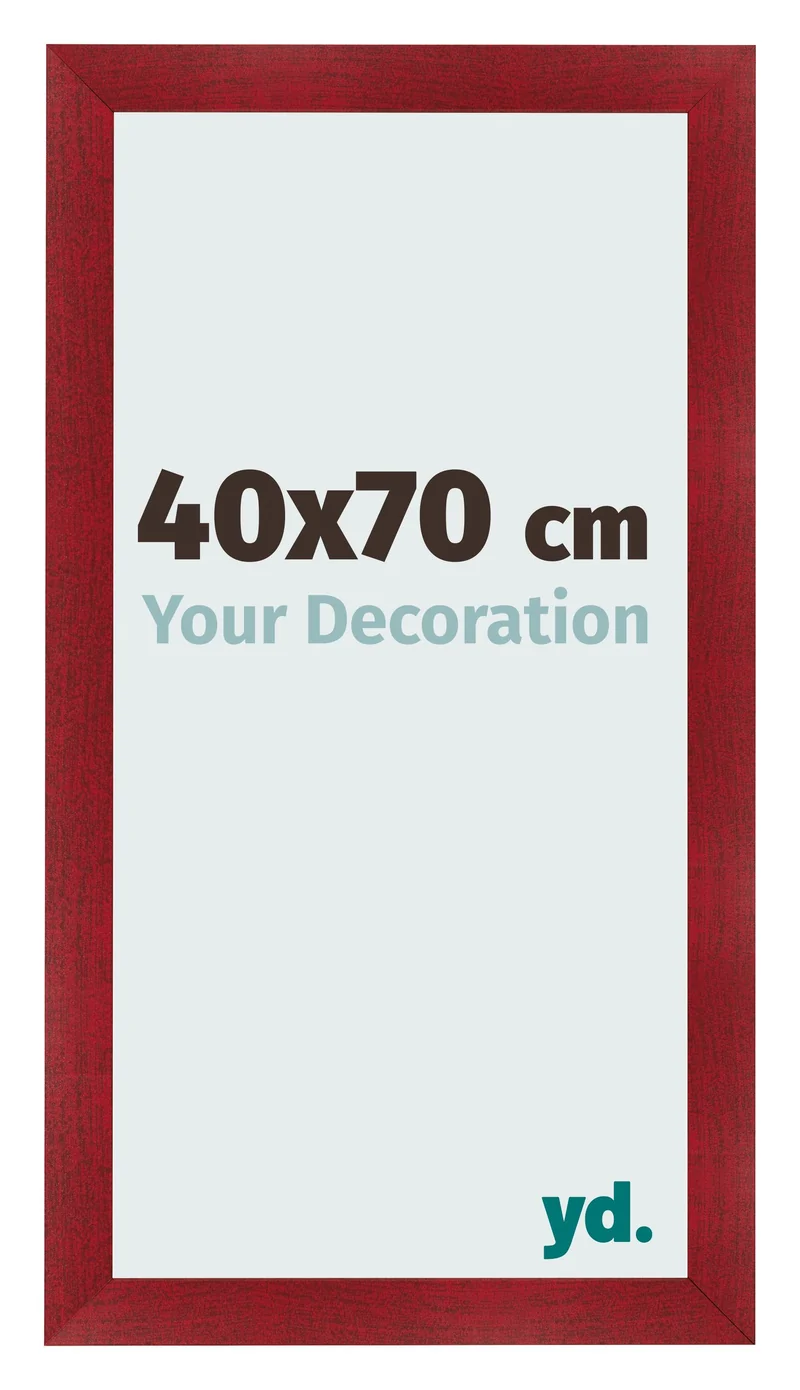 Bilderrahmen 40x70 cm - Weinrot Gewischt - MDF - Pisa