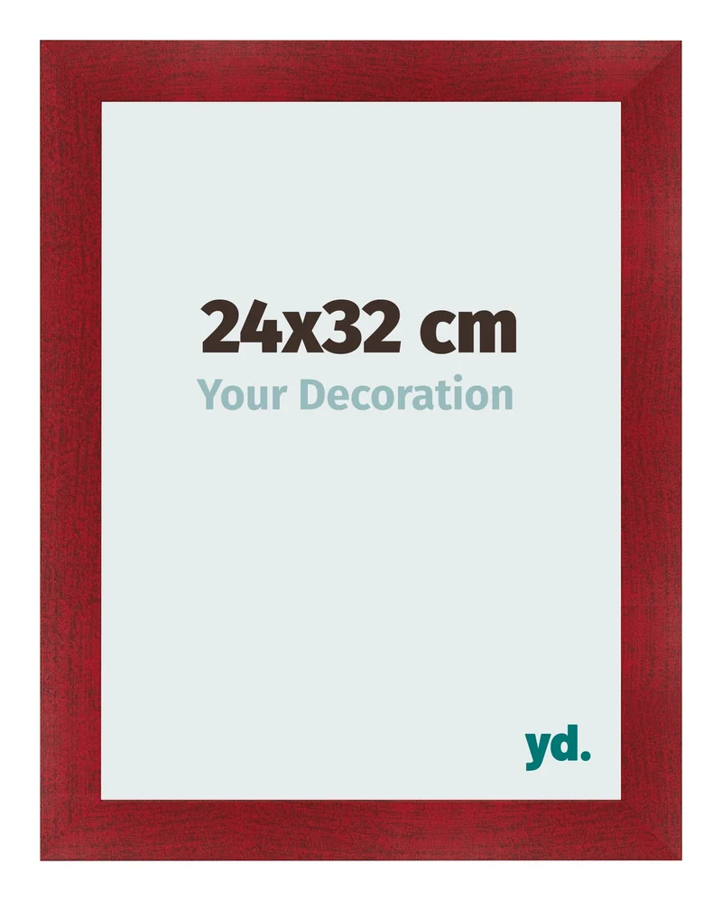 Bilderrahmen 24x32 cm - Weinrot Gewischt - MDF - Pisa