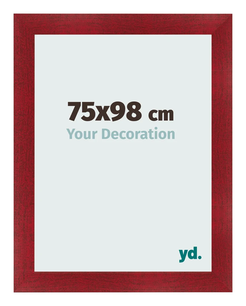 Bilderrahmen 75x98 cm - Weinrot Gewischt - MDF - Pisa