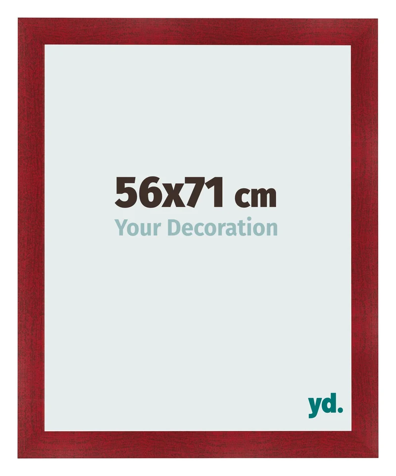 Bilderrahmen 56x71 cm - Weinrot Gewischt - MDF - Pisa