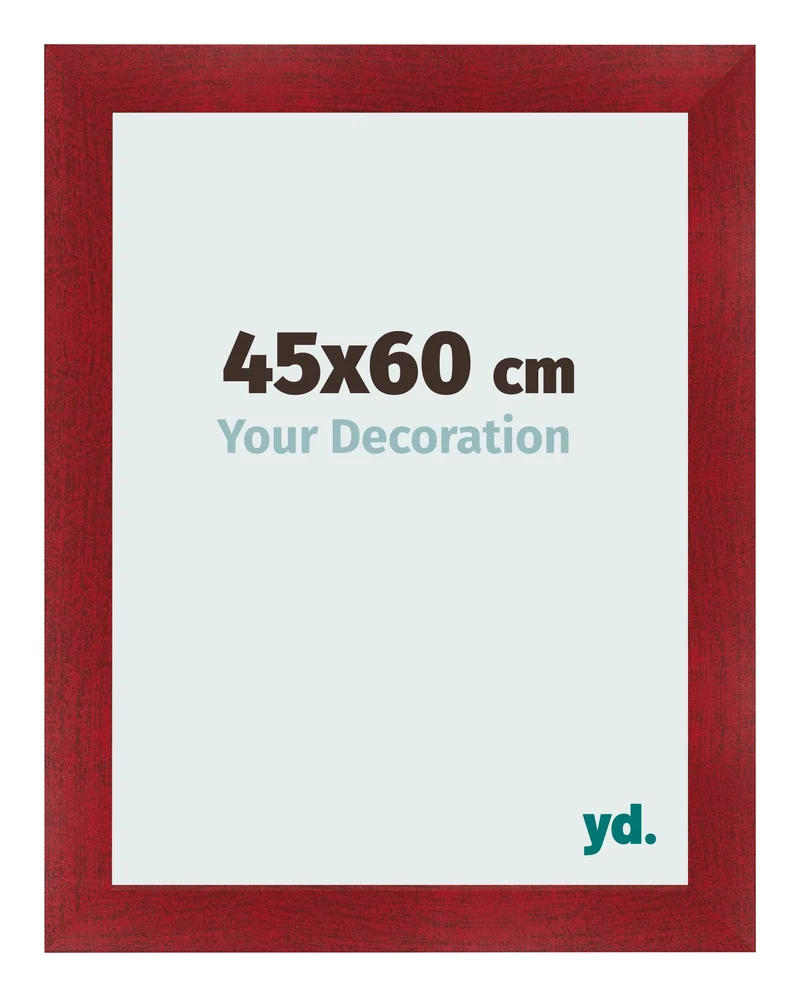 Bilderrahmen 45x60 cm - Weinrot Gewischt - MDF - Pisa