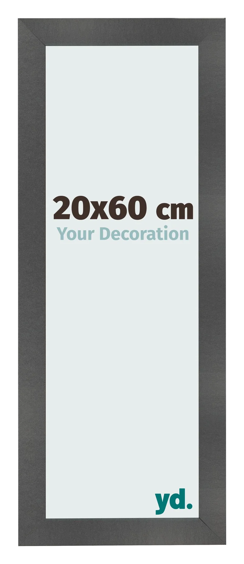 Bilderrahmen 20x60 cm - Schwarz Matt - MDF - Pisa