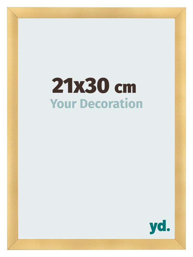Bilderrahmen 21x30 cm - Gold Matt - MDF - Pisa