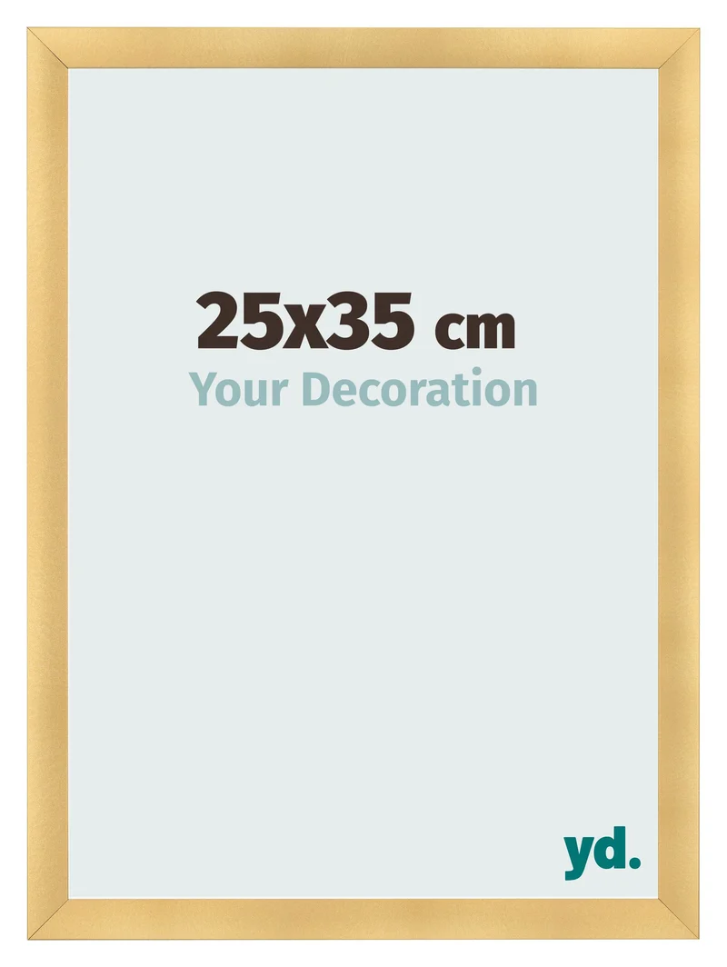 Bilderrahmen 25x35 cm - Gold Matt - MDF - Pisa