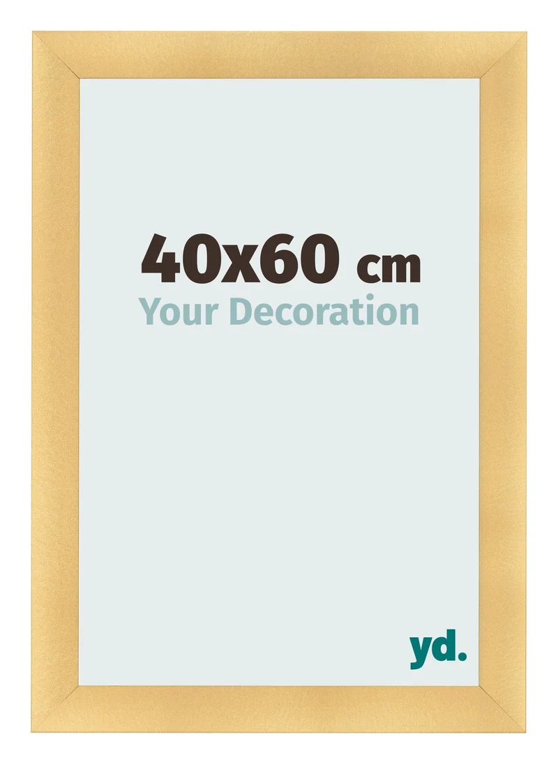 Bilderrahmen 40x60 cm - Gold Matt - MDF - Pisa