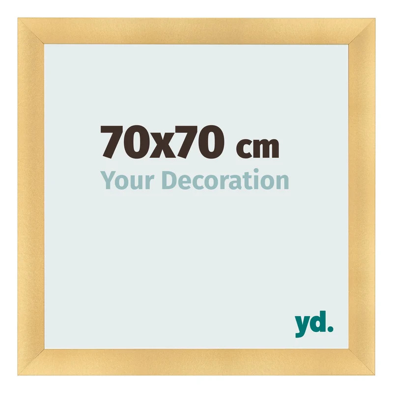 Bilderrahmen 70x70 cm - Gold Matt - MDF - Pisa