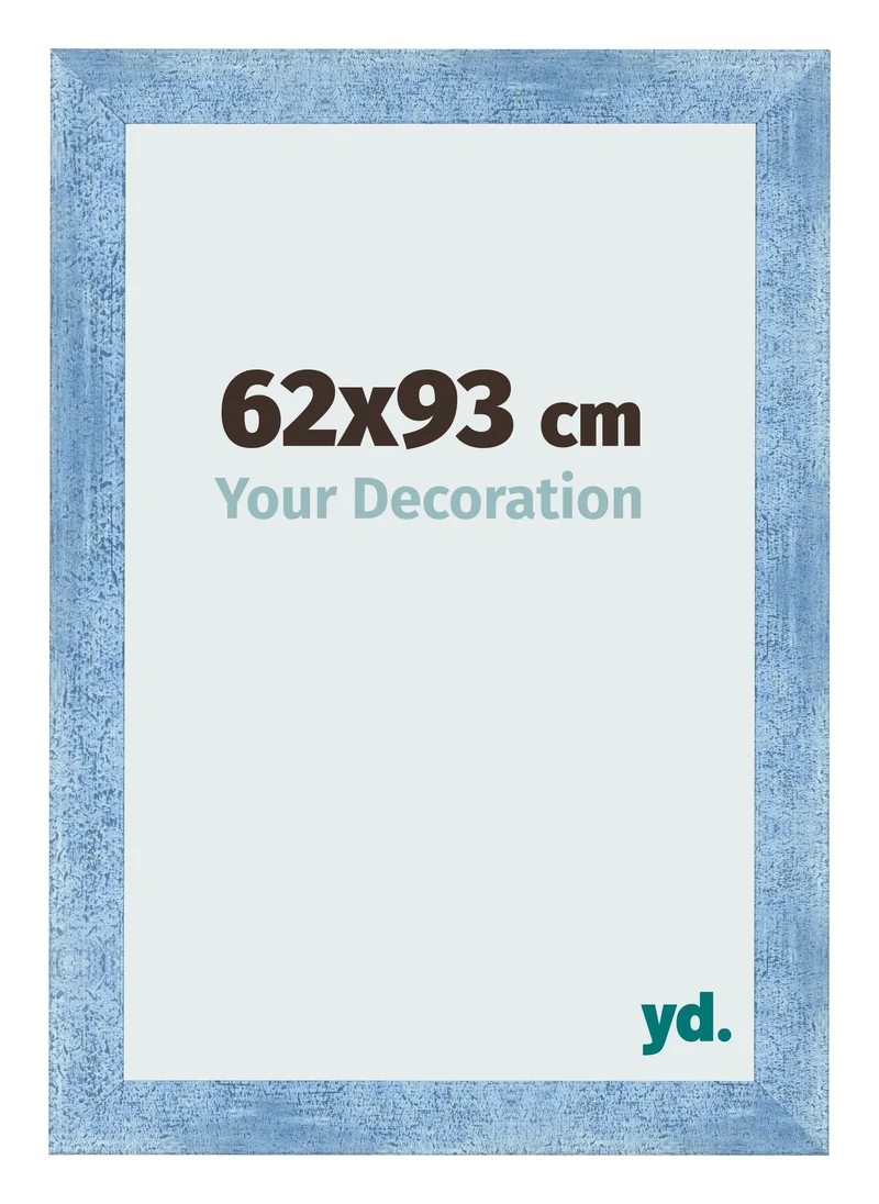 Bilderrahmen 62x93 cm - Hellblau Gewischt - MDF - Pisa