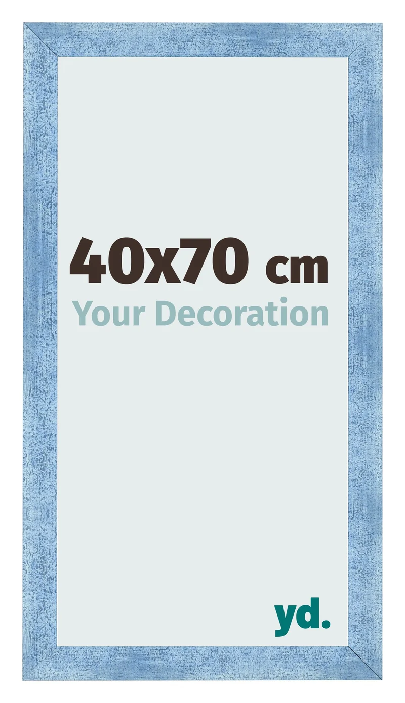 Bilderrahmen 40x70 cm - Hellblau Gewischt - MDF - Pisa