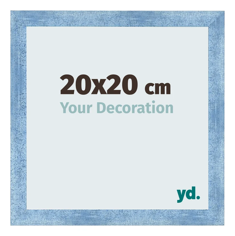Bilderrahmen 20x20 cm - Hellblau Gewischt - MDF - Pisa