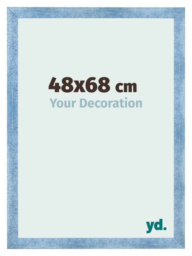 Bilderrahmen 48x68 cm - Hellblau Gewischt - MDF - Pisa