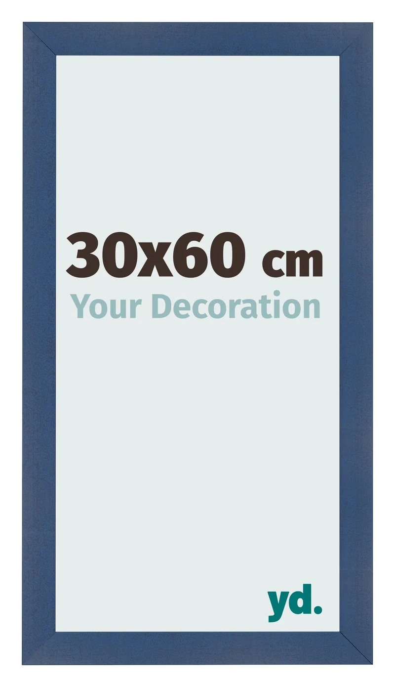 Bilderrahmen 30x60 cm - Dunkelblau Gewischt - MDF - Pisa