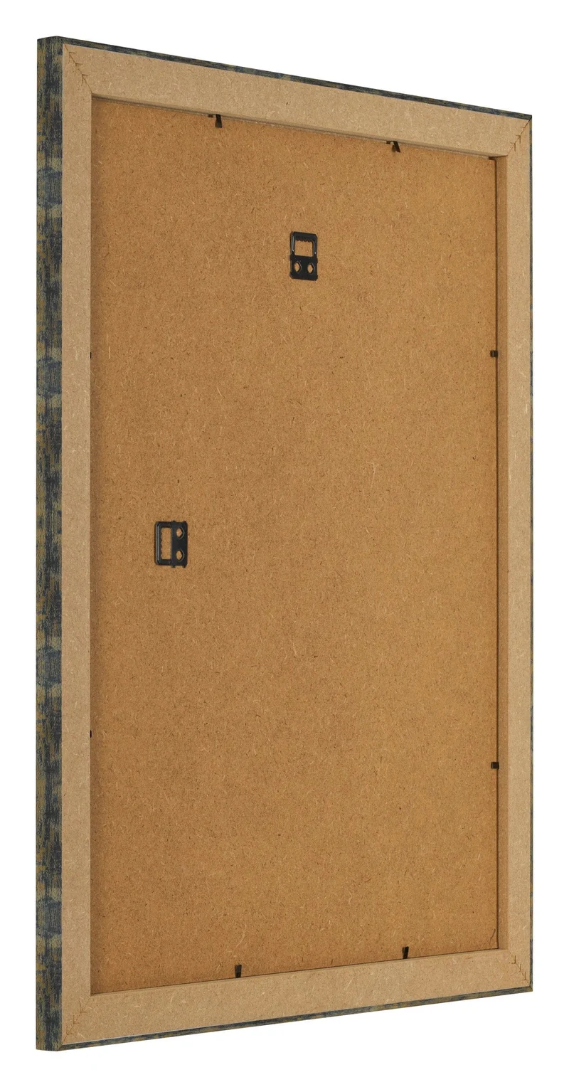 Bilderrahmen 40x50 cm - Blau Gold Meliert - MDF - Pisa