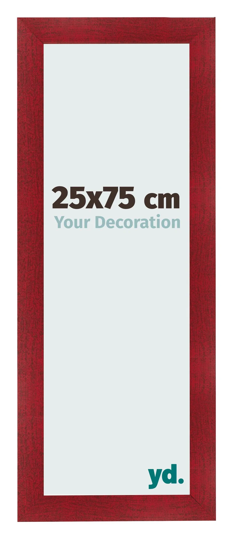 Bilderrahmen 25x75 cm - Weinrot Gewischt - MDF - Pisa