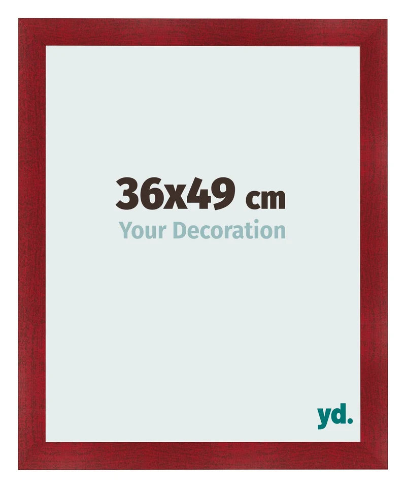 Bilderrahmen 36x49 cm - Weinrot Gewischt - MDF - Pisa