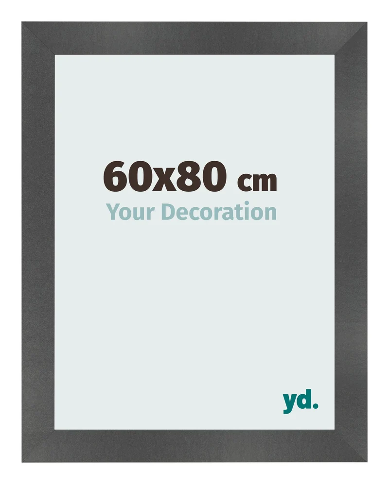 Bilderrahmen 60x80 cm - Schwarz Matt - MDF - Pisa