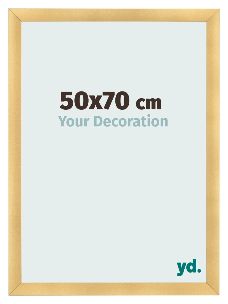 Bilderrahmen 50x70 cm - Gold Matt - MDF - Pisa