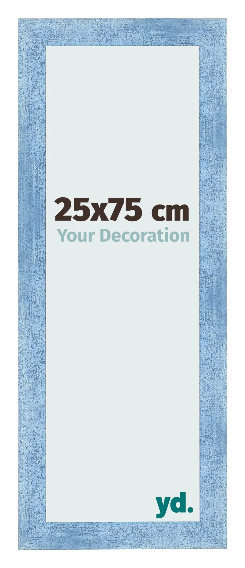 Bilderrahmen 25x75 cm - Hellblau Gewischt - MDF - Pisa