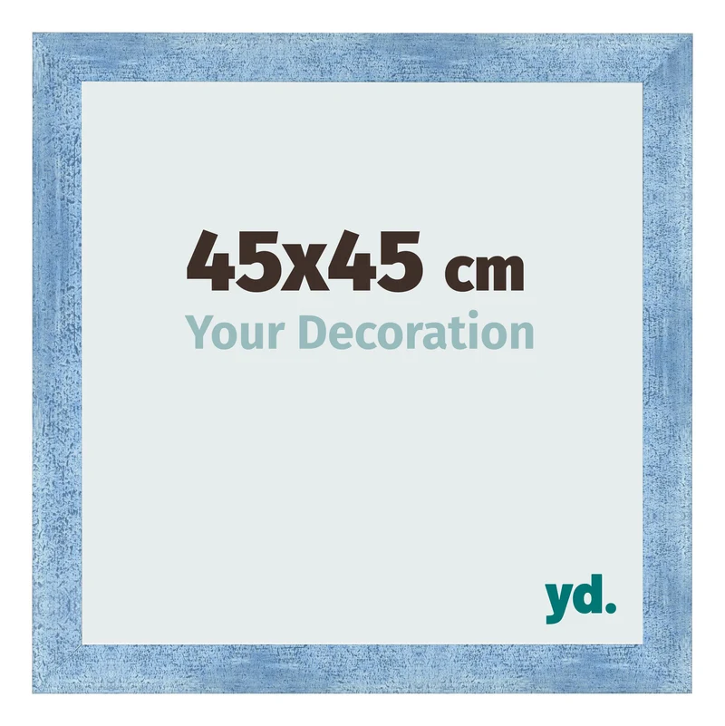 Bilderrahmen 45x45 cm - Hellblau Gewischt - MDF - Pisa