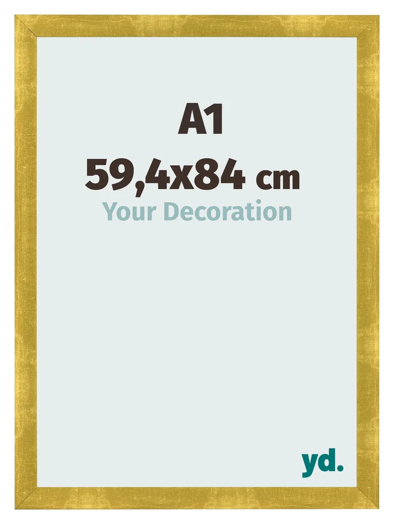Bilderrahmen A1 - 59,4x84 cm - Gold Vintage - MDF - Pisa