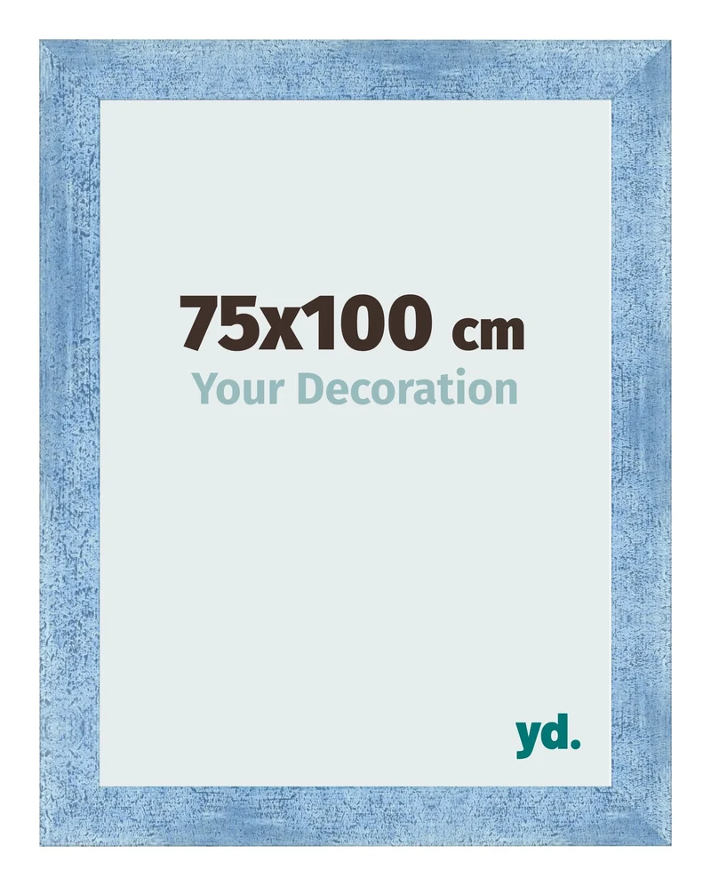Bilderrahmen 75x100 cm - Hellblau Gewischt - MDF - Pisa