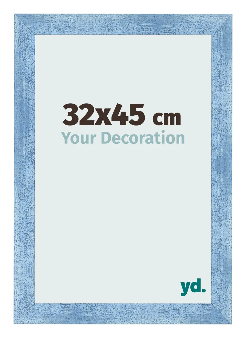 Bilderrahmen 32x45 cm - Hellblau Gewischt - MDF - Pisa