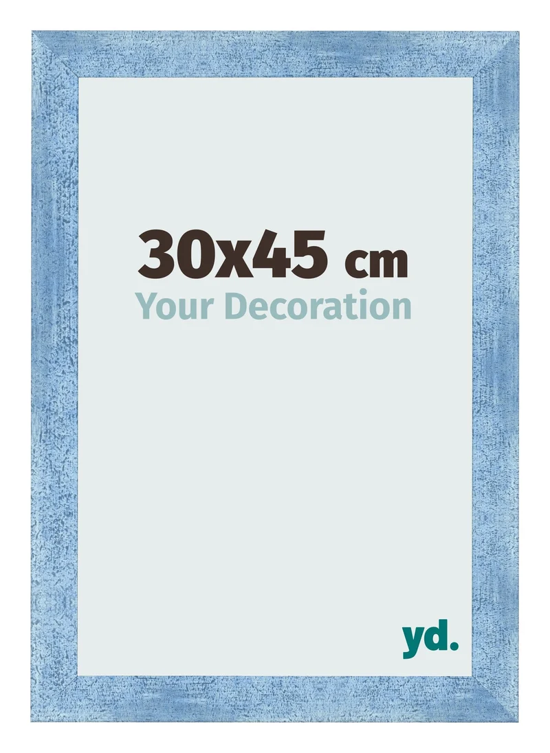 Bilderrahmen 30x45 cm - Hellblau Gewischt - MDF - Pisa