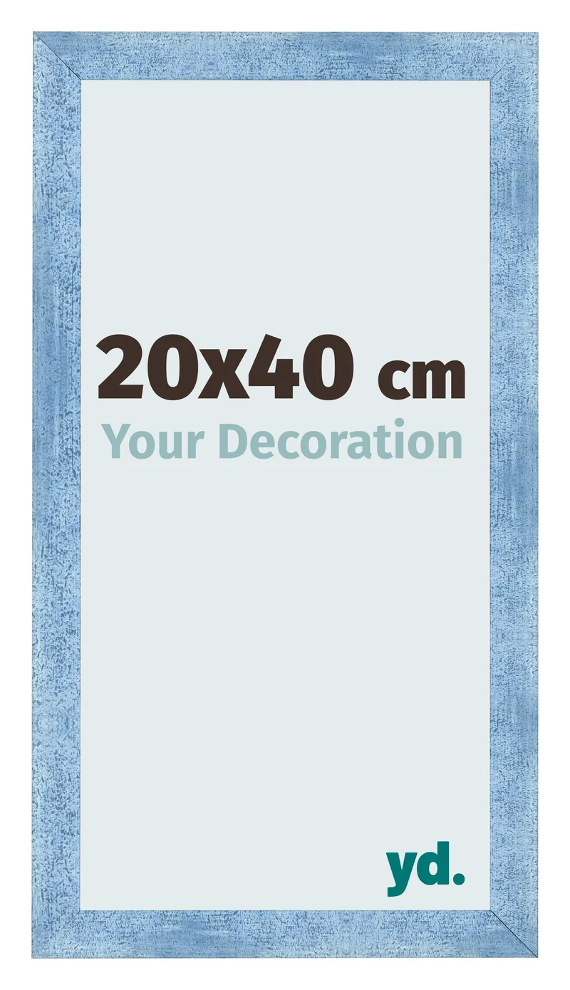 Bilderrahmen 20x40 cm - Hellblau Gewischt - MDF - Pisa