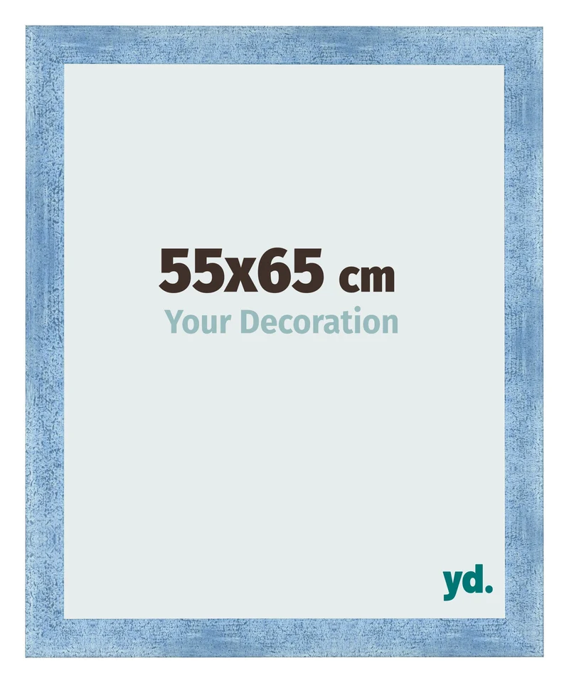 Bilderrahmen 55x65 cm - Hellblau Gewischt - MDF - Pisa