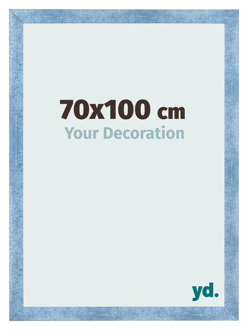 Bilderrahmen 70x100 cm - Hellblau Gewischt - MDF - Pisa