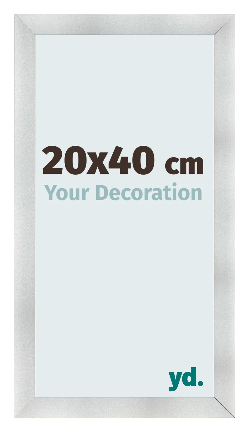 Bilderrahmen 20x40 cm - Aluminium Gebürstet - MDF - Pisa