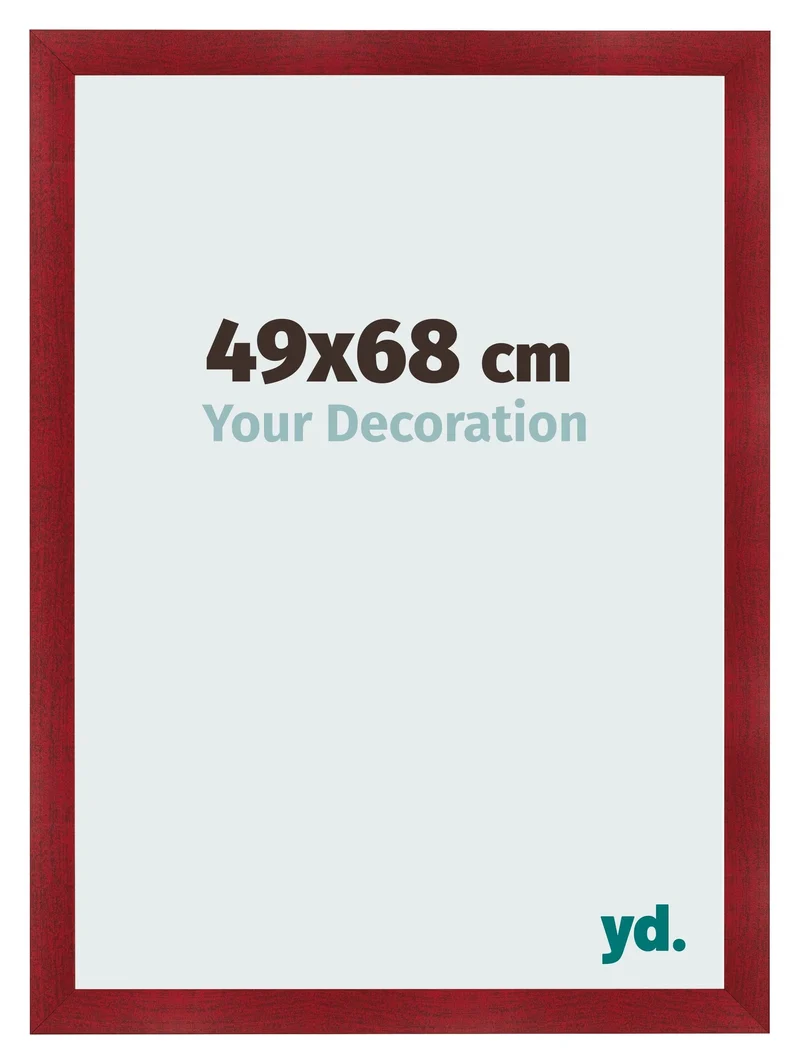 Bilderrahmen 49x68 cm - Weinrot Gewischt - MDF - Pisa