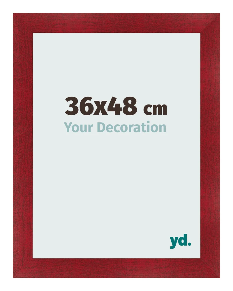 Bilderrahmen 36x48 cm - Weinrot Gewischt - MDF - Pisa