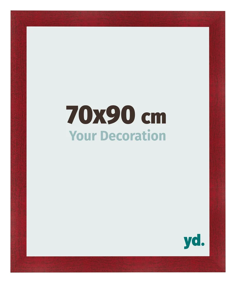 Bilderrahmen 70x90 cm - Weinrot Gewischt - MDF - Pisa