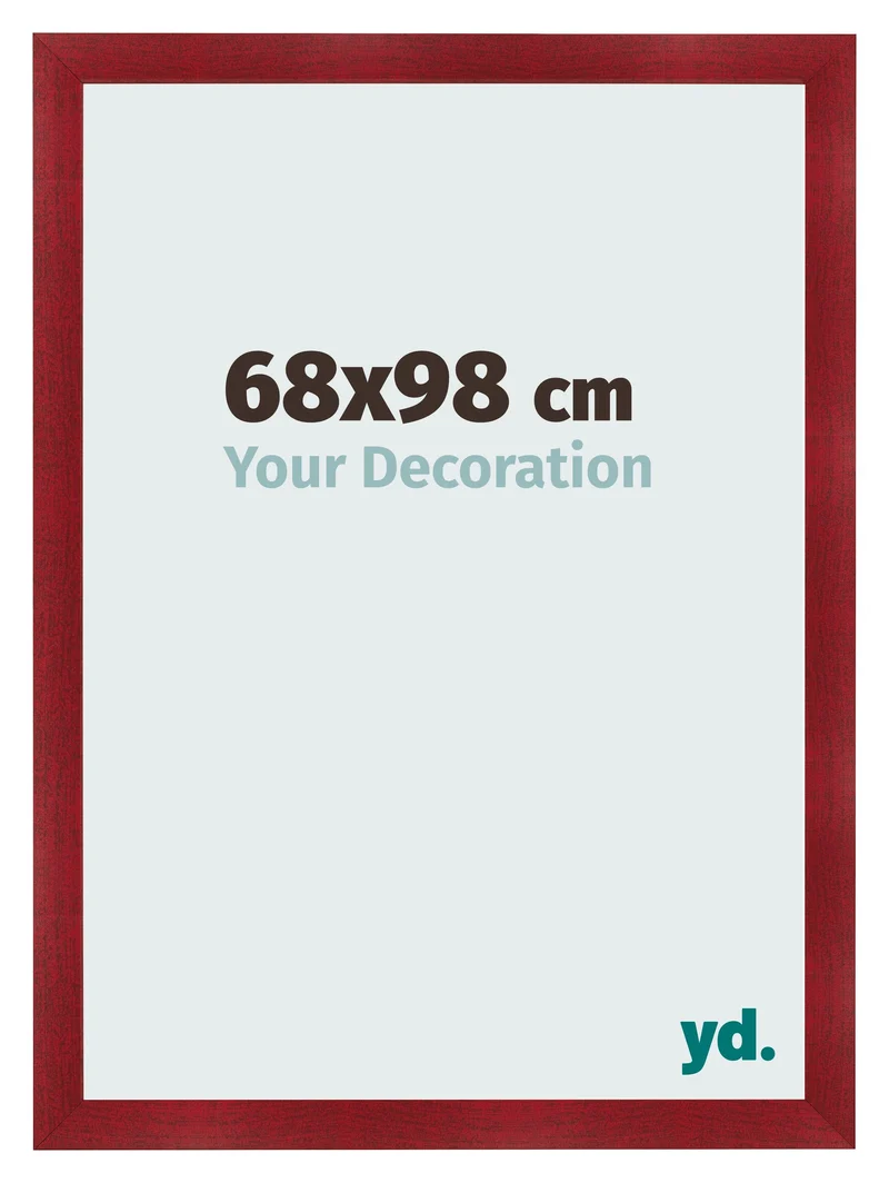 Bilderrahmen 68x98 cm - Weinrot Gewischt - MDF - Pisa