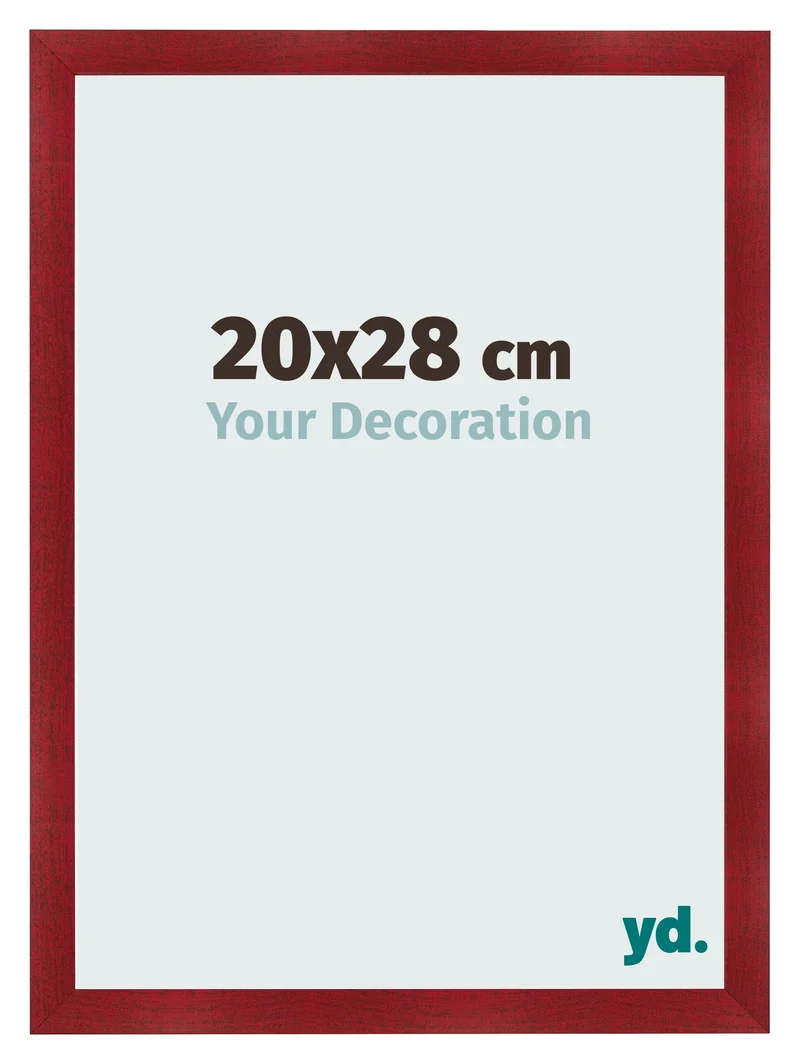 Bilderrahmen 20x28 cm - Weinrot Gewischt - MDF - Pisa