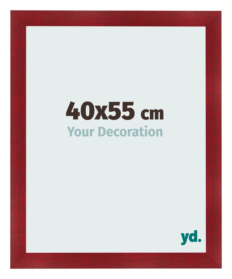 Bilderrahmen 40x55 cm - Weinrot Gewischt - MDF - Pisa
