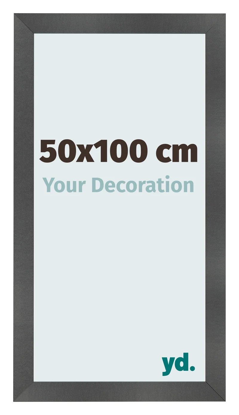 Bilderrahmen 50x100 cm - Schwarz Matt - MDF - Pisa