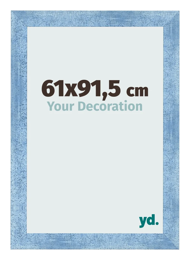 Bilderrahmen 61x91,5 cm - Hellblau Gewischt - MDF - Pisa