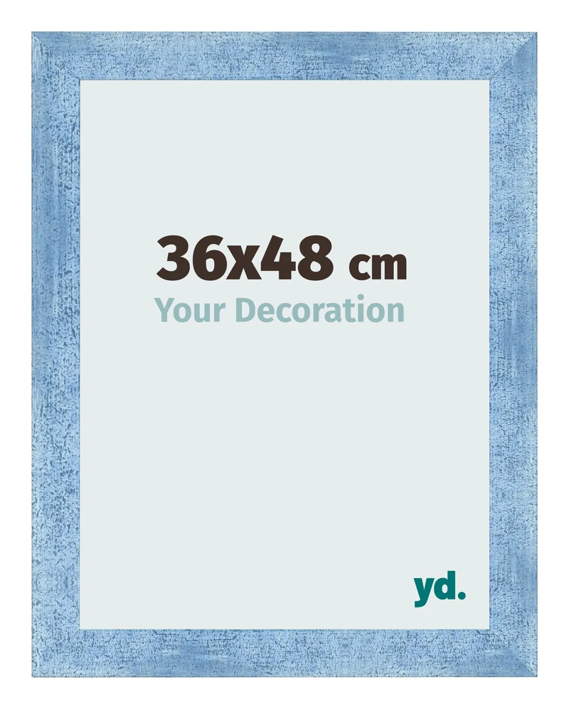 Bilderrahmen 36x48 cm - Hellblau Gewischt - MDF - Pisa