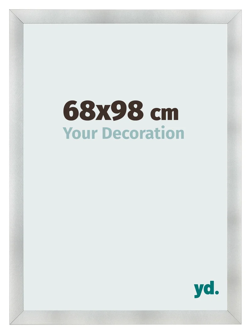 Bilderrahmen 68x98 cm - Aluminium Gebürstet - MDF - Pisa