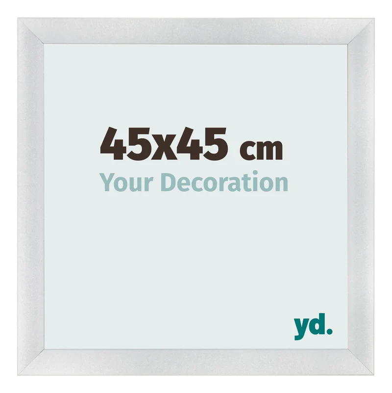 Bilderrahmen 45x45 cm - Silber Matt - MDF - Pisa