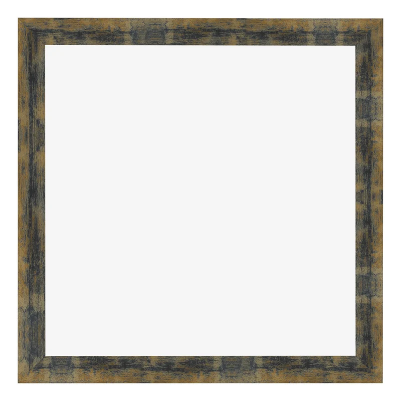 Bilderrahmen 35x35 cm - Blau Gold Meliert - MDF - Pisa