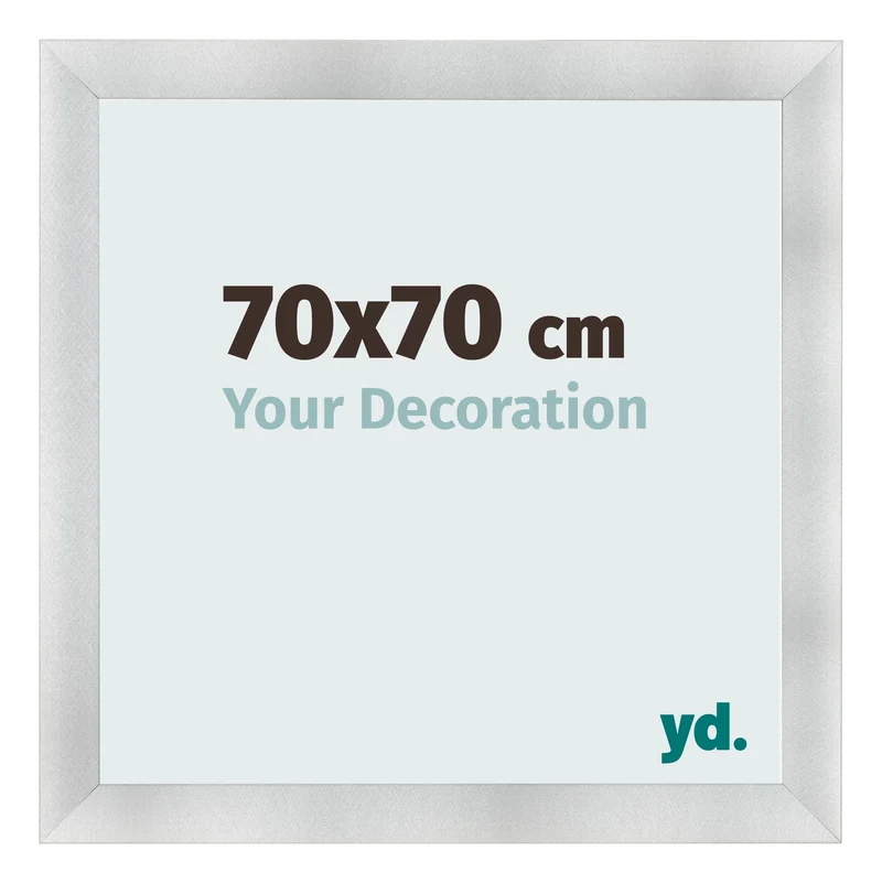 Bilderrahmen 70x70 cm - Aluminium Gebürstet - MDF - Pisa