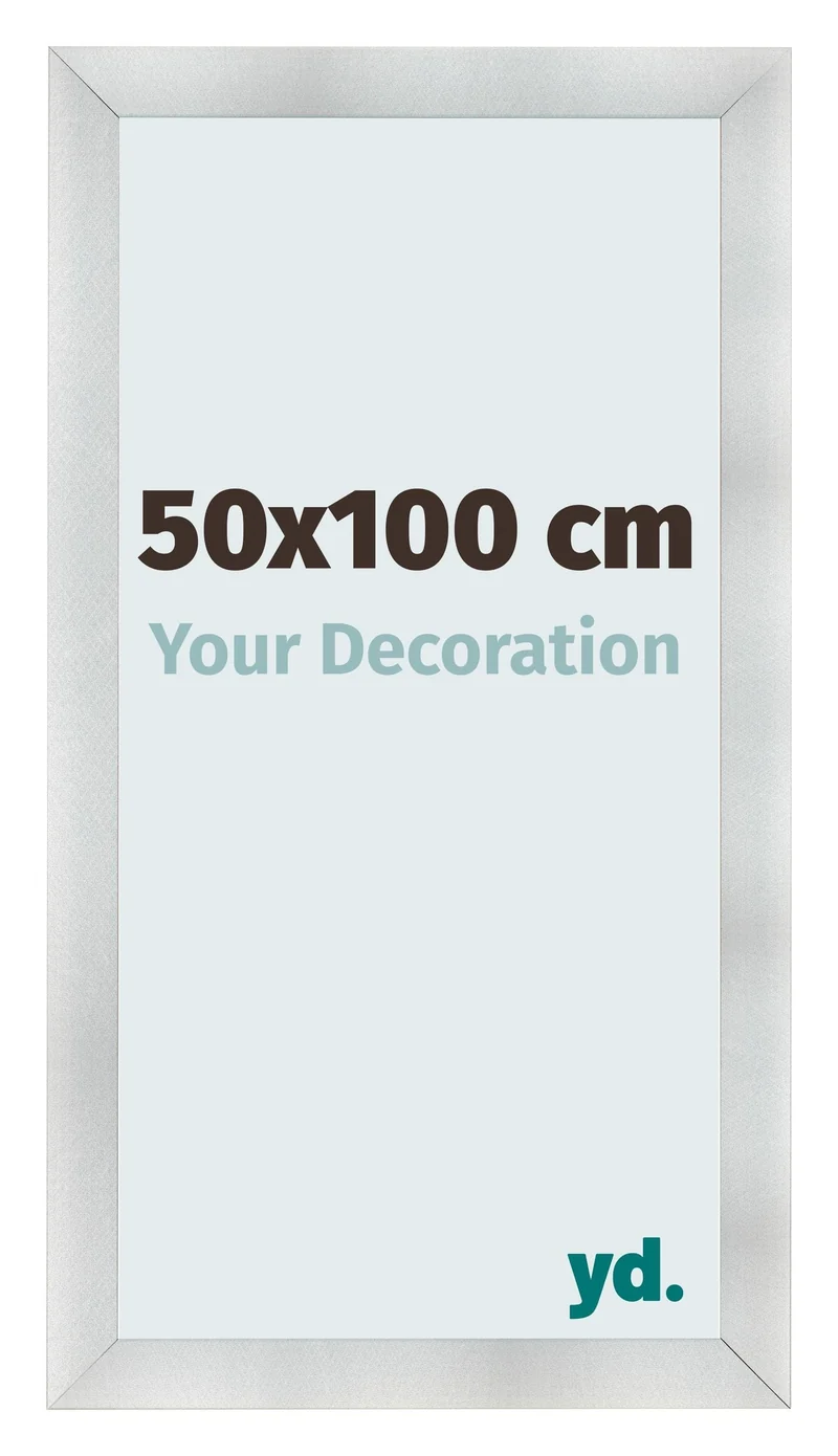Bilderrahmen 50x100 cm - Aluminium Gebürstet - MDF - Pisa